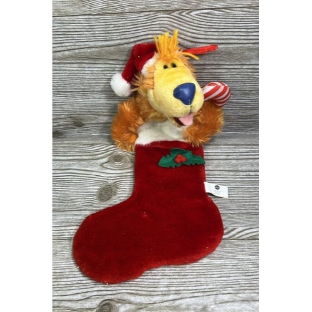 Vintage Nanco Bear In The Big Blue House 3D Plush Christmas Small Stocking 17”